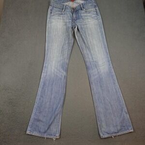 Vintage Earnest Sewn Jeans Womens 29 Blue Bootcut Made in USA Light Wash 00s
